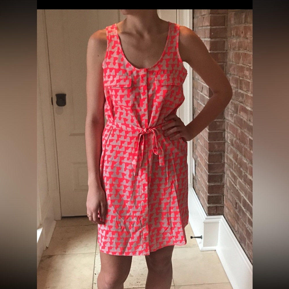 NWT NEW Gap Hearts Heart PINK Print Unique Dress XS